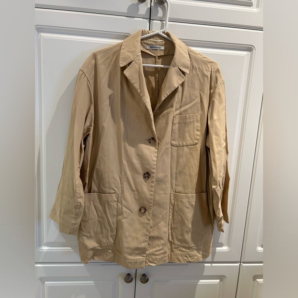 Rene Lezard Vintage Cotton Blazer Coat Size 38 European 6US In Great Condition